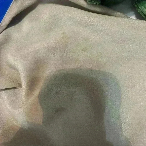 Lavender Brown Blue Silk Mini Dress - Picture 7 of 8